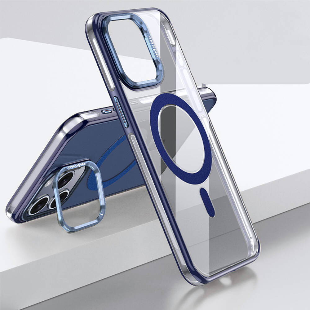 iPhone 15 Pro Kılıf M-safe Şarj Özellikli Wlons Standlı Efsane Kapak