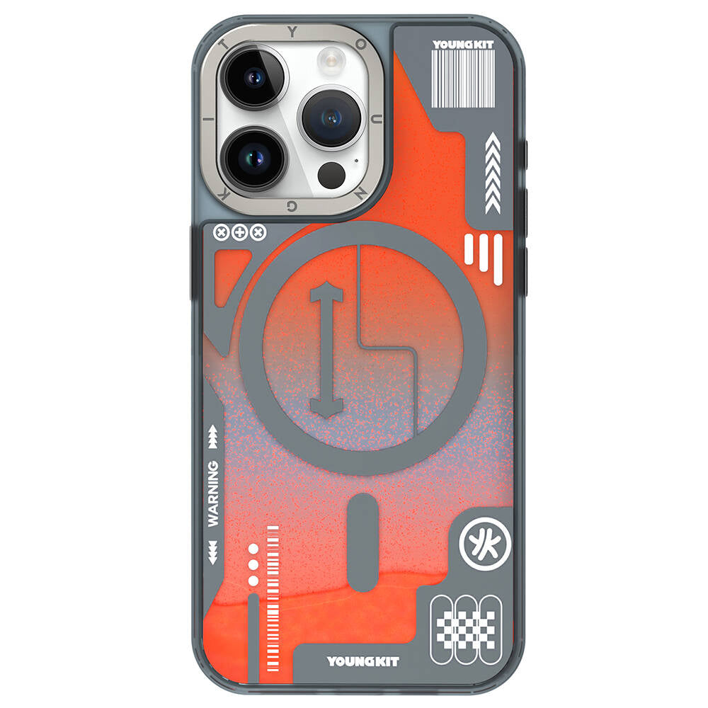 iPhone 15 Pro Kılıf M-safe Şarj Özellikli YoungKit Galaxy Serisi Kapak