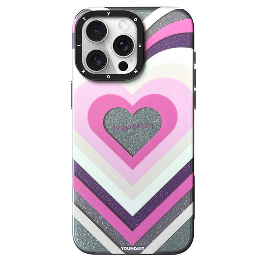 iPhone 15 Pro Kılıf M-safe Şarj Özellikli Youngkit Star Dazzle Serisi Kapak