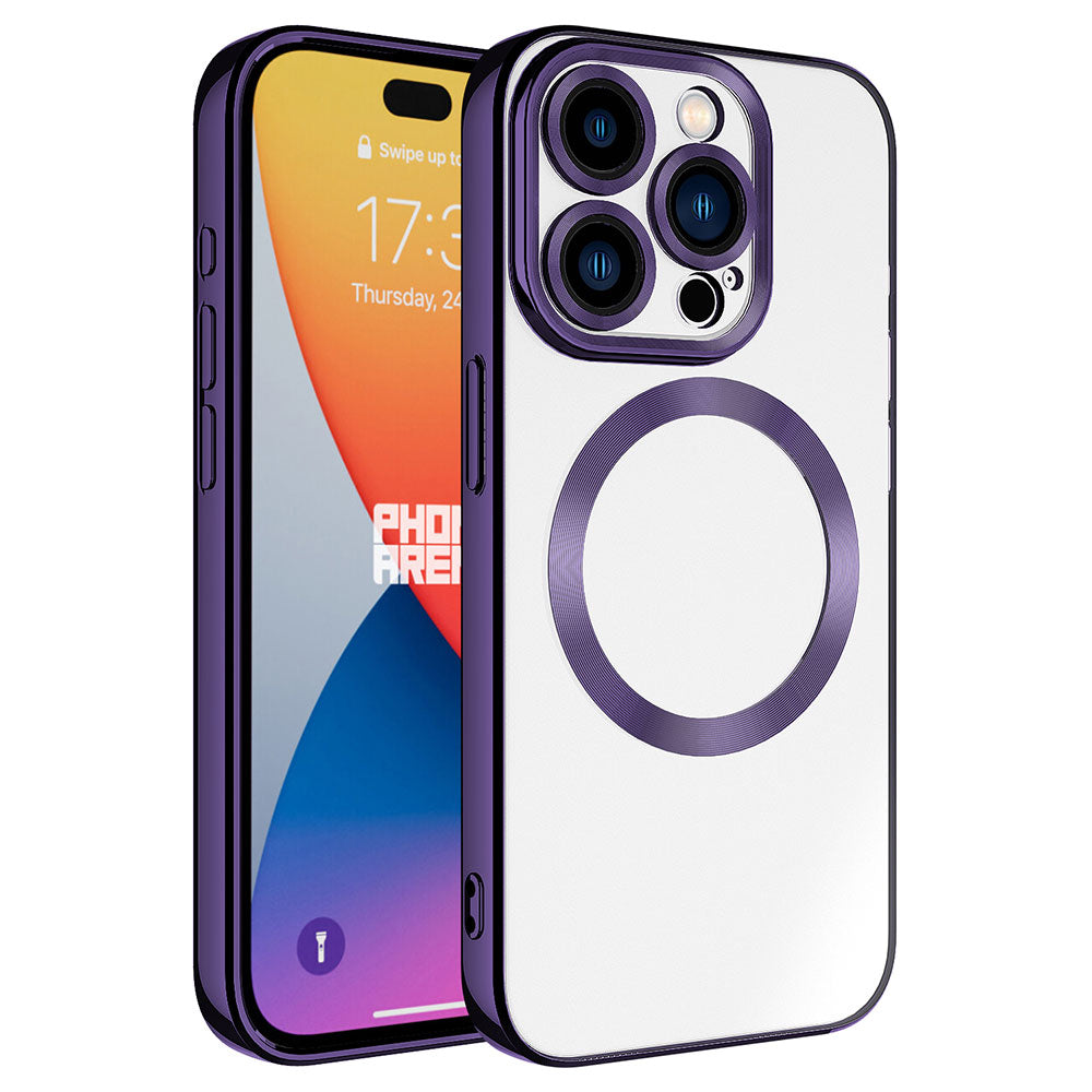 Apple iPhone 15 Pro Kılıf M-safe Wireless Şarj Özellikli Zore Setro Silikon