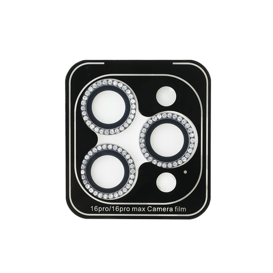 Apple iPhone 15 Pro Max Guess Orjinal Lisanslı Rhinestone Taşlı Lens Koruyucu