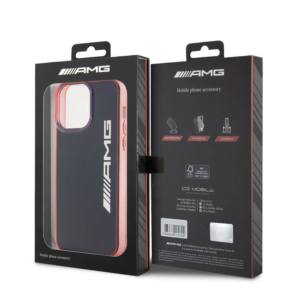 iPhone 15 Pro Max Kılıf AMG Orjinal Lisanslı Çift Katmanlı Şeffaf Büyük Logo Kapak