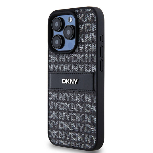 iPhone 15 Pro Max Kılıf DKNY Orjinal Lisanslı 3D Yazılı Repeat Texture Pattern Kapak