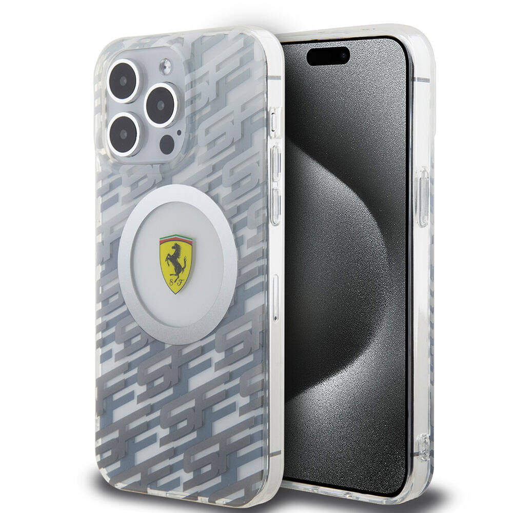 iPhone 15 Pro Max Kılıf Ferrari Orjinal Lisanslı M-safe Şarj Özellikli Multi SF Kapak