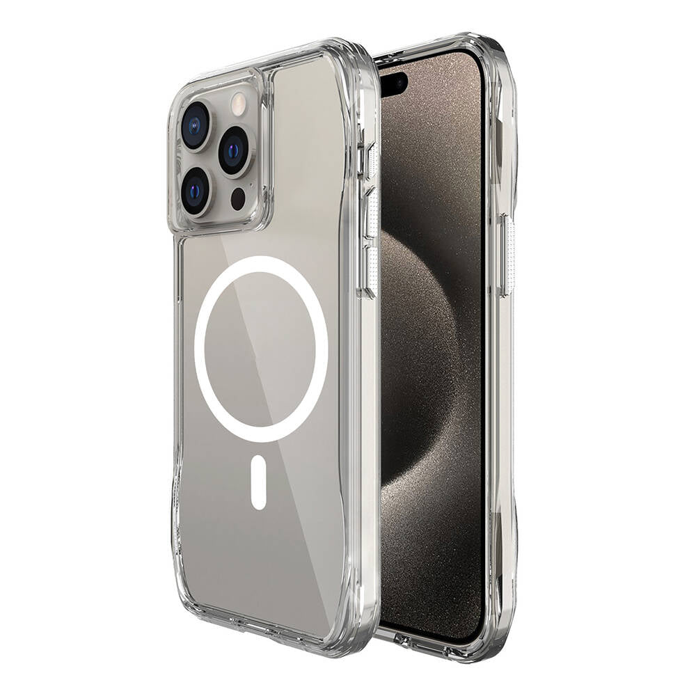 Apple iPhone 15 Pro Max Kılıf M-safe Şarj Özellikli Airbagli Şeffaf Zore İncek Kapak