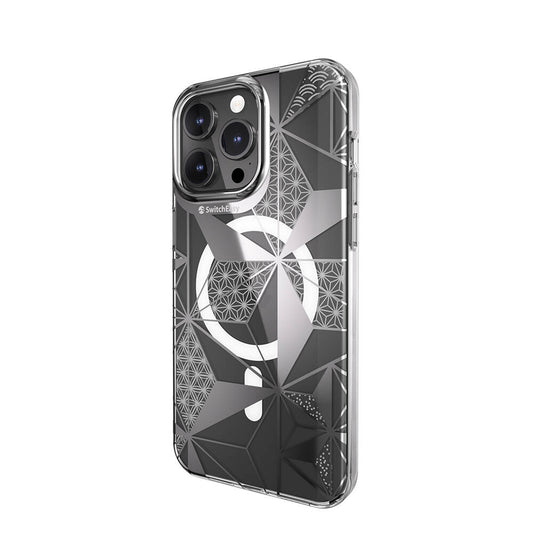 iPhone 15 Pro Max Kılıf M-safe Şarj Özellikli Çift IMD Baskılı Lisanslı Switcheasy Artist-M Asanoha Kapak