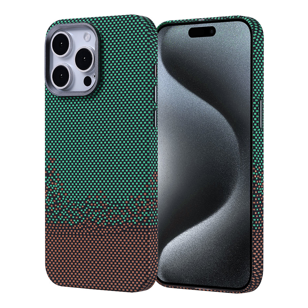 Apple iPhone 15 Pro Max Kılıf M-safe Şarj Özellikli Karbon Fiber Görünümlü Zore Nekst Kapak
