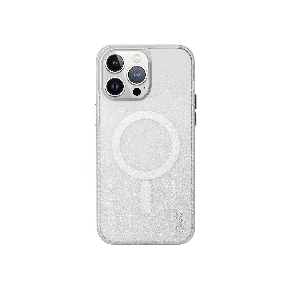iPhone 15 Pro Max Kılıf M-safe Şarj Özellikli Simli Arka Yüzey Coehl Lumino Kapak