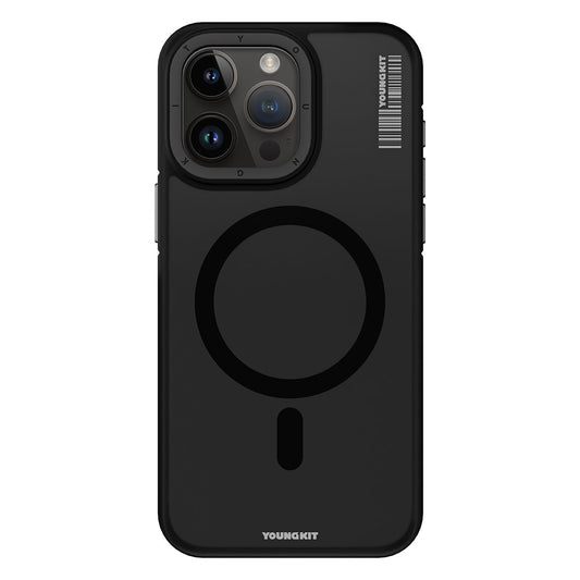 iPhone 15 Pro Max Kılıf M-safe Şarj Özellikli Youngkit Rock Sand Serisi Kapak