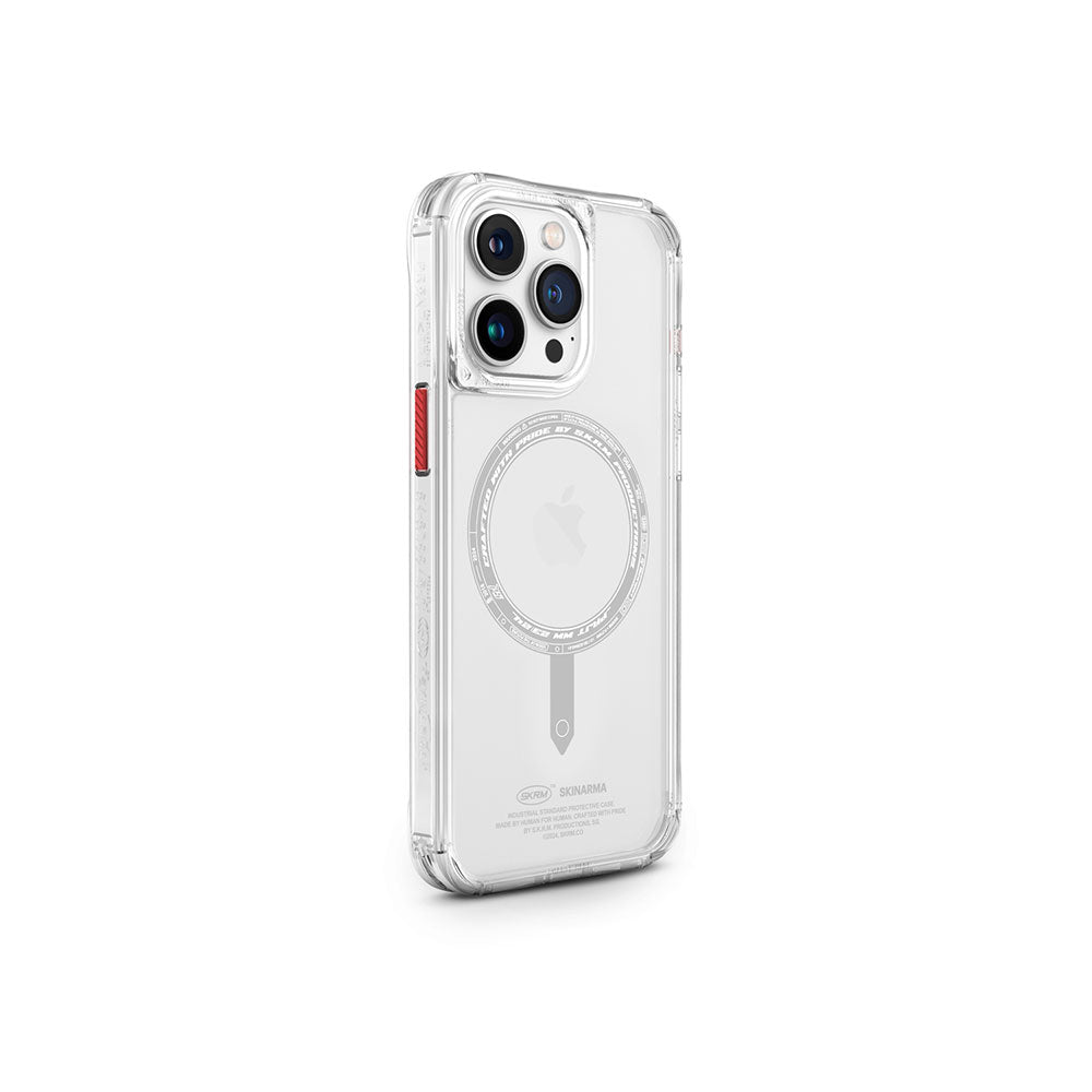 iPhone 15 Pro Max Kılıf SkinArma Şeffaf Airbag Tasarımlı M-safe Şarj Özellikli Saido Kapak