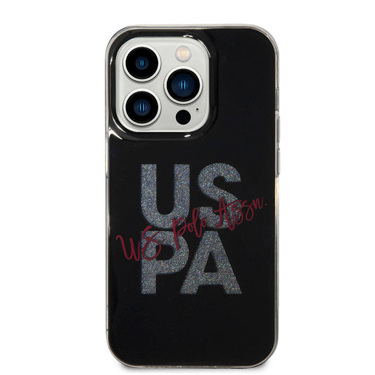 iPhone 15 Pro Max Kılıf U.S. Polo Assn. Orjinal Lisanslı Simli Parlak Alfabe Tasarım Kapak