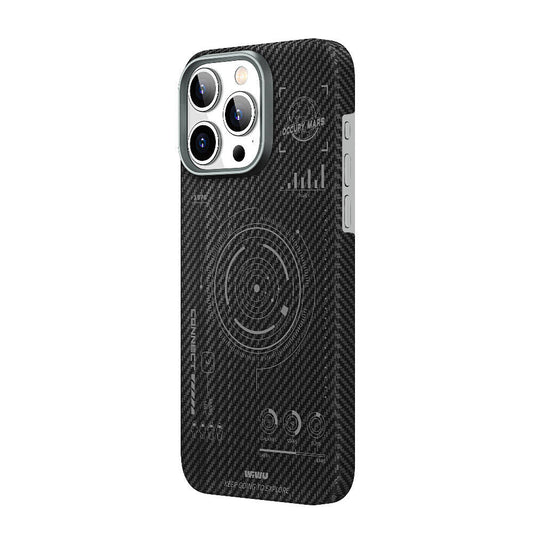 iPhone 15 Pro Max Kılıf Wiwu HHX-016 Karbon Fiber 600D Mars Kevlar Kapak