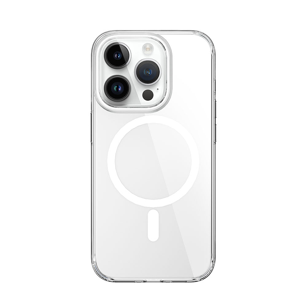 iPhone 15 Pro Max Kılıf Wiwu ZYS-013 M-safe Şarj Özellikli Renkli Kamera Çerçeveli Şeffaf Jelly Kapak