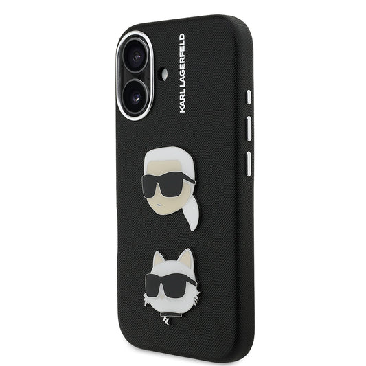 iPhone 16 Kılıf Karl Lagerfeld Orjinal Lisanslı K&C Heads Pin Kapak