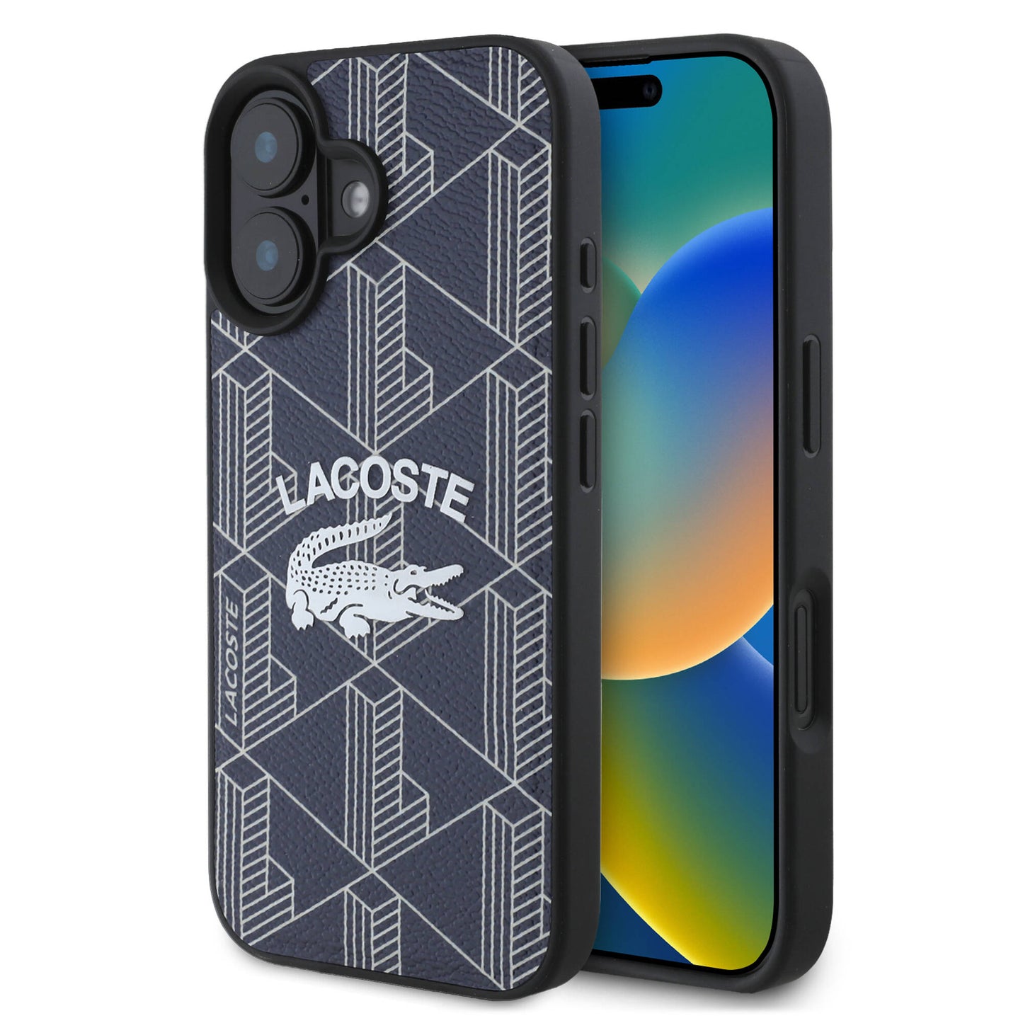 iPhone 16 Kılıf Lacoste Orjinal Lisanslı M-safe Şarj Özellikli Mono Vintage Logo Kapak