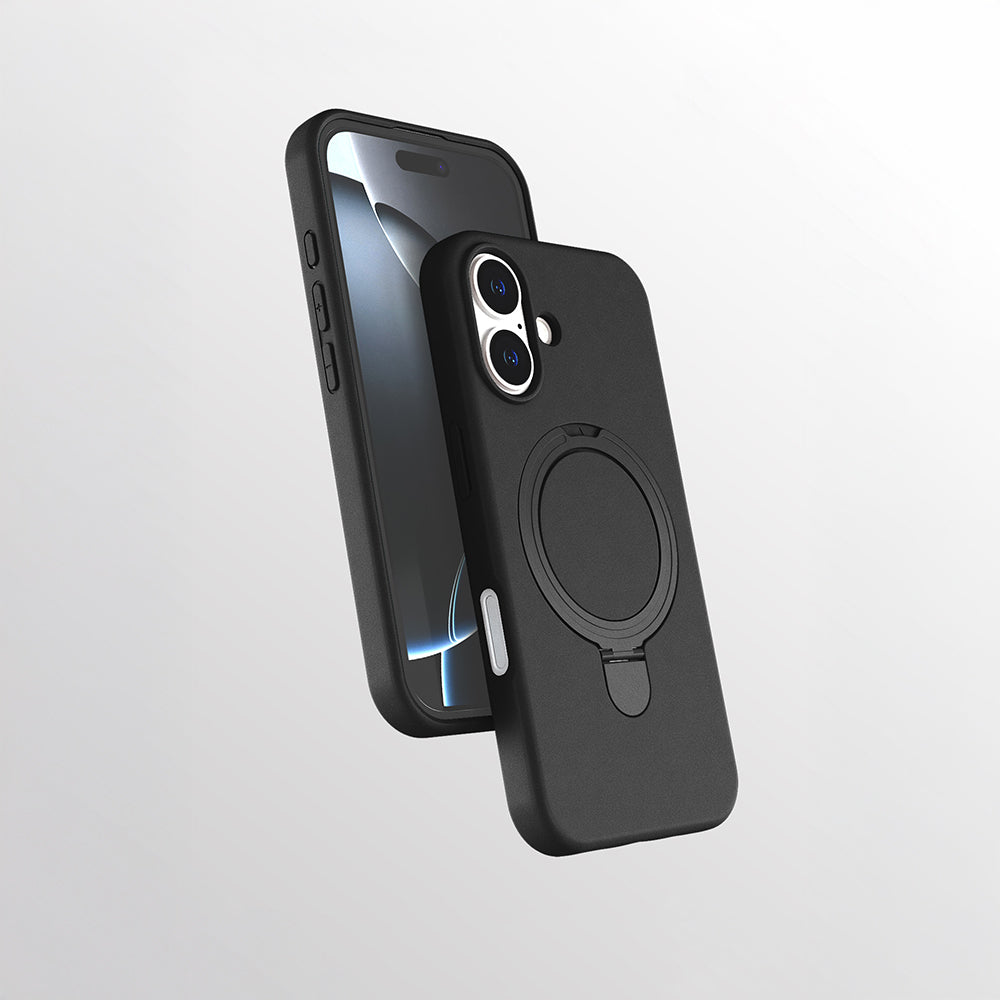 Apple iPhone 16 Kılıf M-safe Şarj Özellikli Standlı Zore Samara Kapak