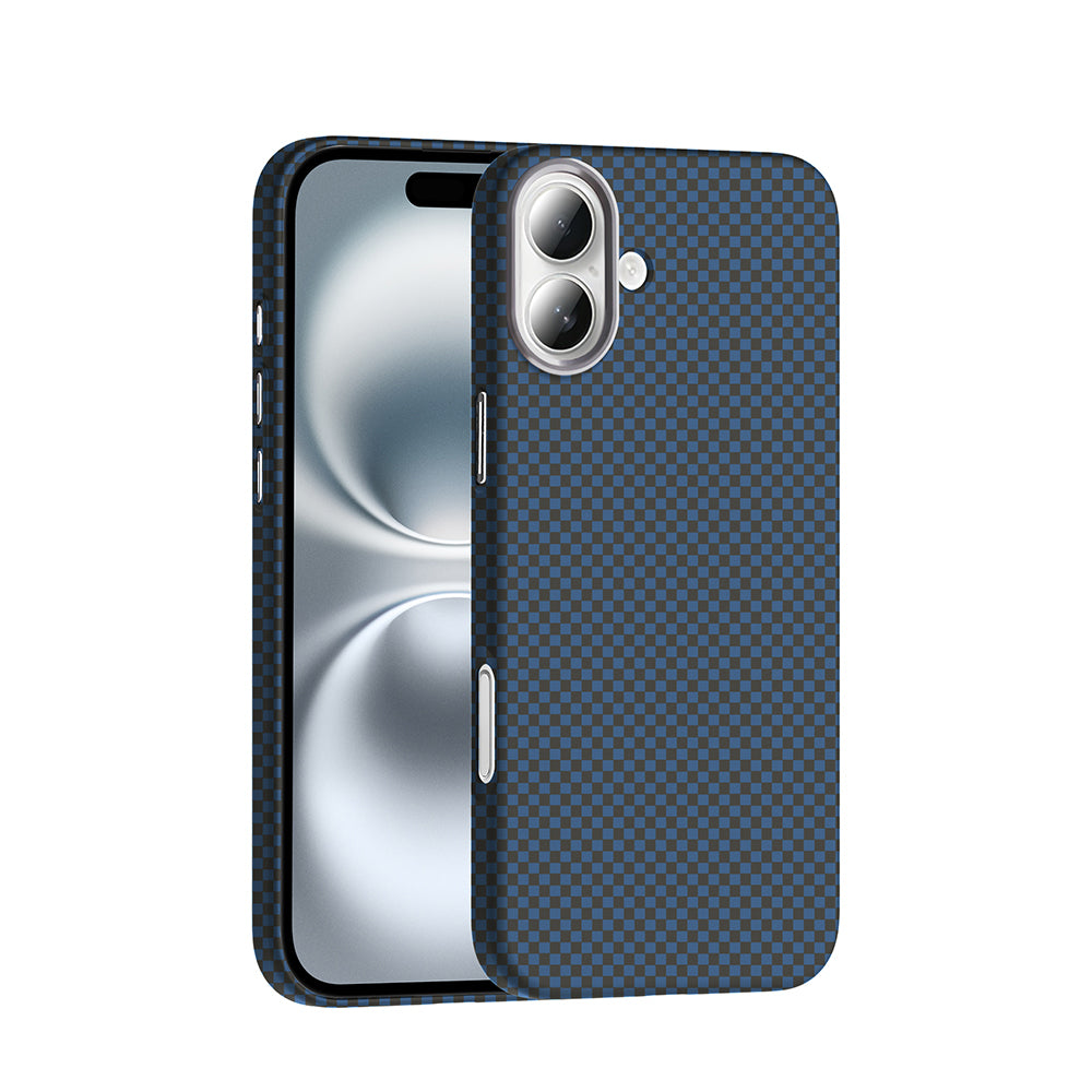 Apple iPhone 16 Kılıf M-safe Şarj Özellikli Karbon Fiber Görünümlü Zore Gros Kapak