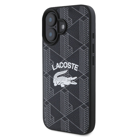 iPhone 16 Plus Kılıf Lacoste Orjinal Lisanslı M-safe Şarj Özellikli Mono Vintage Logo Kapak