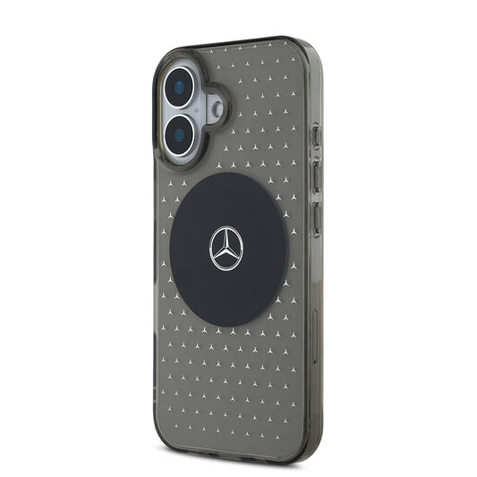 iPhone 16 Plus Kılıf Mercedes Benz Orjinal Lisanslı M-safe Şarj Özellikli Yıldız Desenli Transparan Kapak