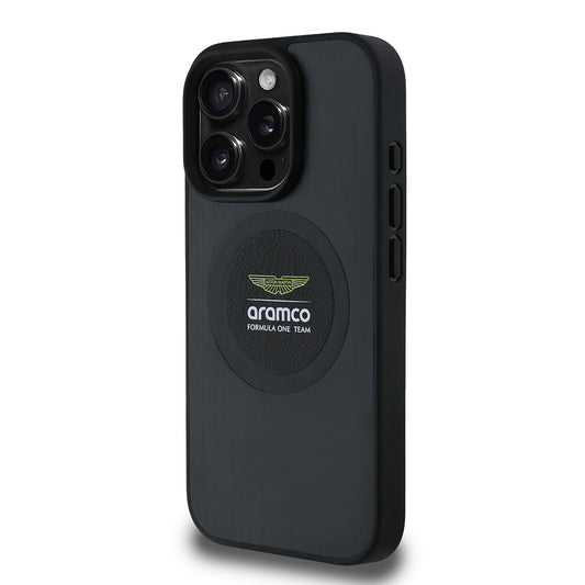 iPhone 16 Pro Kılıf Aston Martin Orjinal Lisanslı M-safe Şarj Özellikli Aluminyum Arka Yüzeyli Formula One Team Baskılı Kapak
