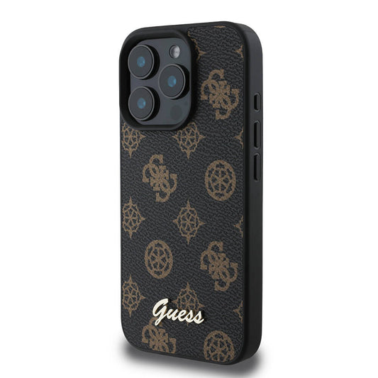 iPhone 16 Pro Kılıf Guess Orjinal Lisanslı M-safe Şarj Özellikli Yazı Logolu Peony Kapak