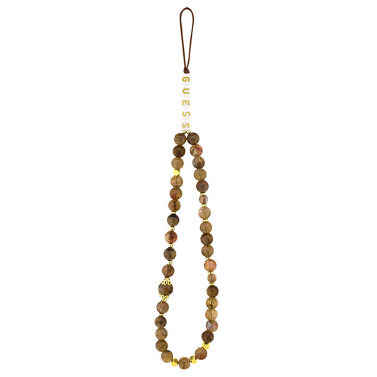 iPhone 16 Pro Kılıf Guess Orjinal Lisanslı PU Deri Bilek Askı İpli Metal Büyük 4G ve Yazı Logolu Kapak