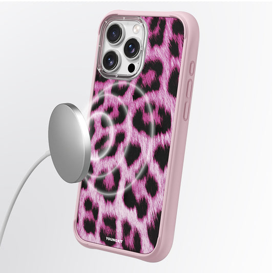 iPhone 16 Pro Kılıf M-safe Şarj Özellikli Youngkit Leopard Serisi Kapak