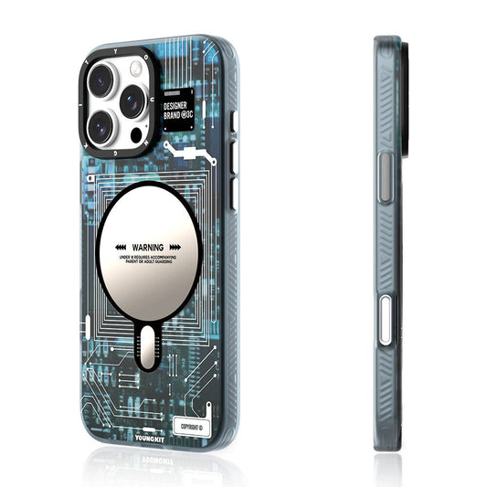 iPhone 16 Pro Kılıf M-safe Şarj Özellikli Youngkit Technology Serisi Kapak