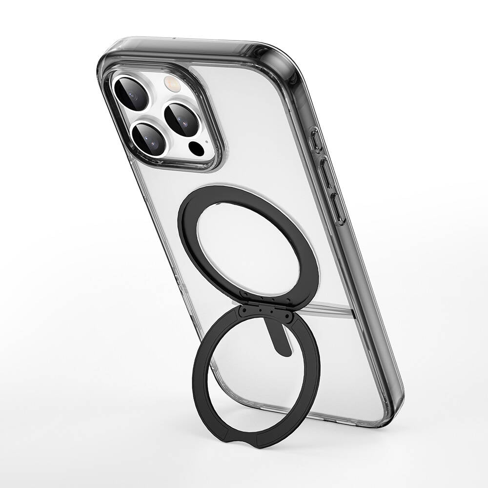 iPhone 16 Pro Kılıf Wiwu MCC-201 iShield Ultra Serisi M-safe Şarj Özellikli Standlı Crystal Sert PC Kapak