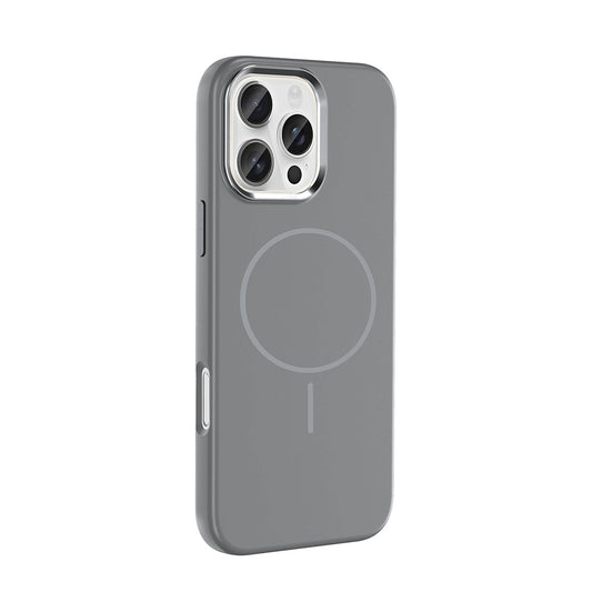Apple iPhone 16 Pro Max Kılıf M-Safe Şarj Özellikli Metal Kamera Çerçeveli Zore Edi Silikon Kapak