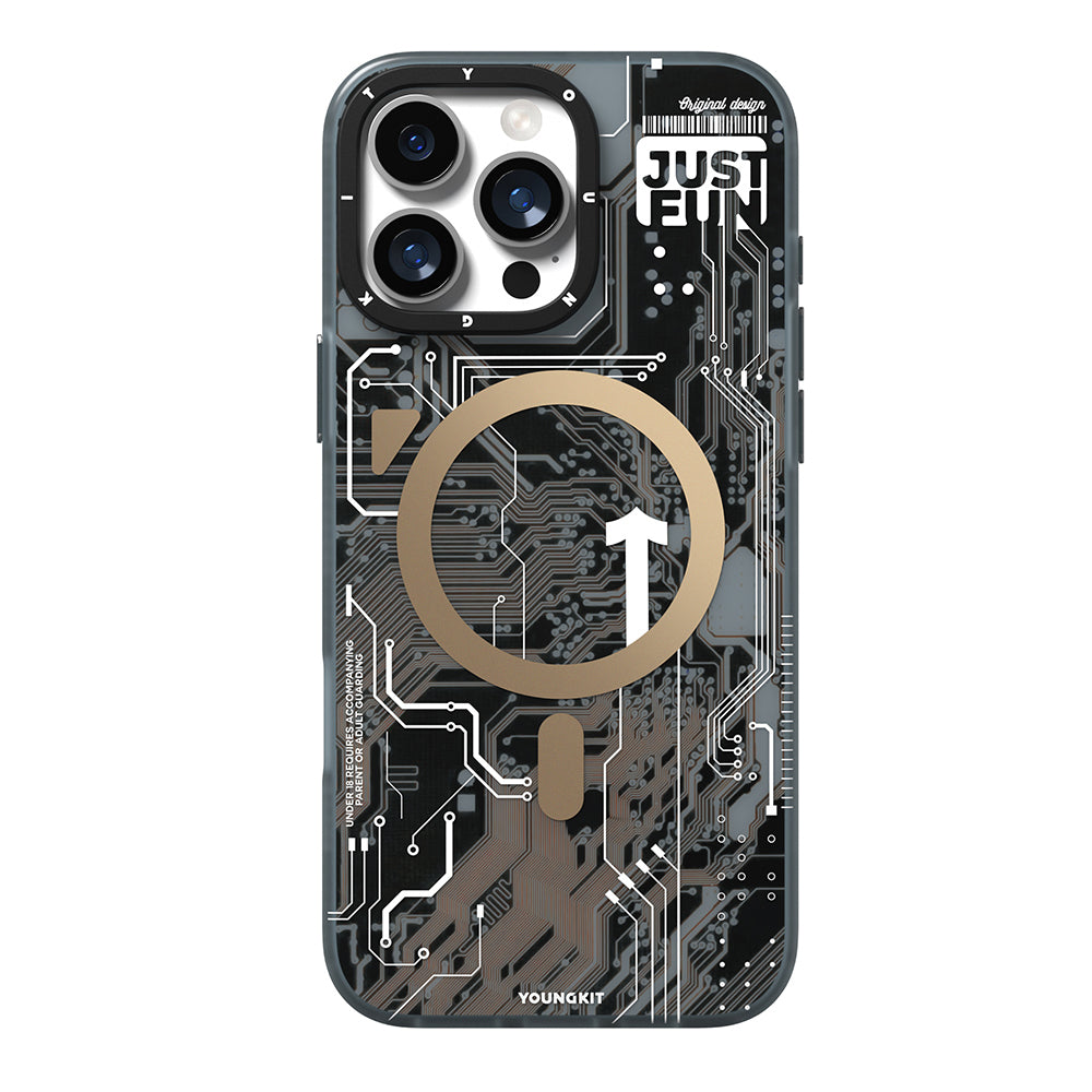 iPhone 16 Pro Max Kılıf M-safe Şarj Özellikli Kamera Denetim Butonlu Youngkit Technology Serisi Kapak