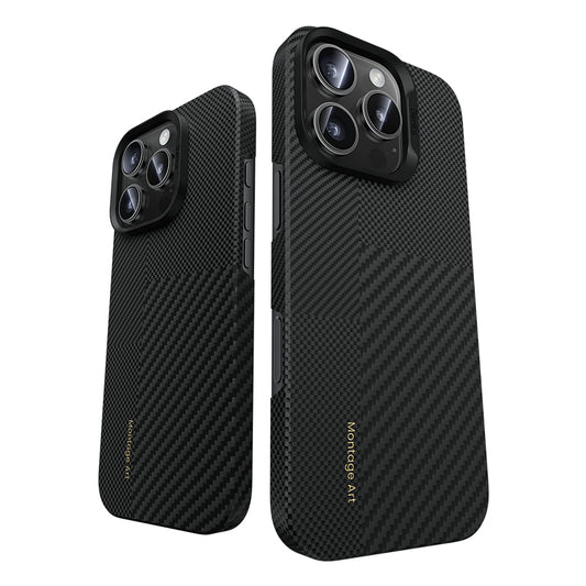 iPhone 16 Pro Max Kılıf Magsafe Şarj Özellikli Karbon Fiber Benks Yeni Seri Montage ArmorAir Kevlar Kapak