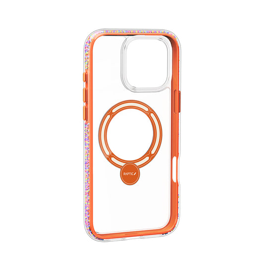 iPhone 16 Pro Max Kılıf M-safe Şarj Özellikli Raptic AirJoy Serisi Boncuk Tasarımlı 360 Derece Dönebilen Standlı Kapak