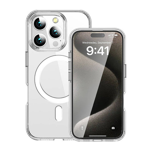 iPhone 16 Pro Max Kılıf M-safe Şarj Özellikli Transparan Sert PC Wlons Pita Kapak