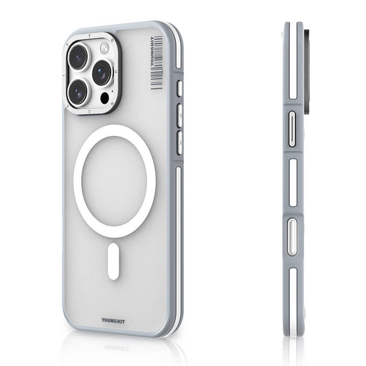 iPhone 16 Pro Max Kılıf M-safe Şarj Özellikli Youngkit Rock Sand Serisi Kapak