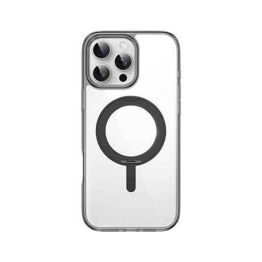 iPhone 16 Pro Max Kılıf Wiwu MCC-201 iShield Ultra Serisi M-safe Şarj Özellikli Standlı Crystal Sert PC Kapak