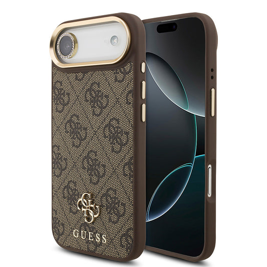 Apple iPhone 17 Air Guess Orjinal Lisanslı 4G ve Yazı Logolu Kılıf + Ekran Koruyucu + Lens Koruyucu 3in1 Aksesuar Seti