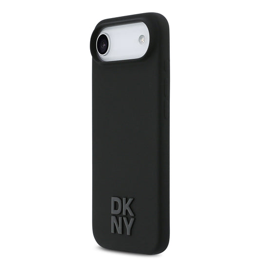 iPhone 17 Air Kılıf DKNY Orjinal Lisanslı M-safe Şarj Özellikli Metal Logolu Silikon Kapak