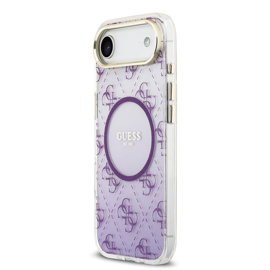 Apple iPhone 17 Air Kılıf Guess Orjinal Lisanslı M-safe Şarj Özellikli 4G Desenli Simli Silikon Kapak