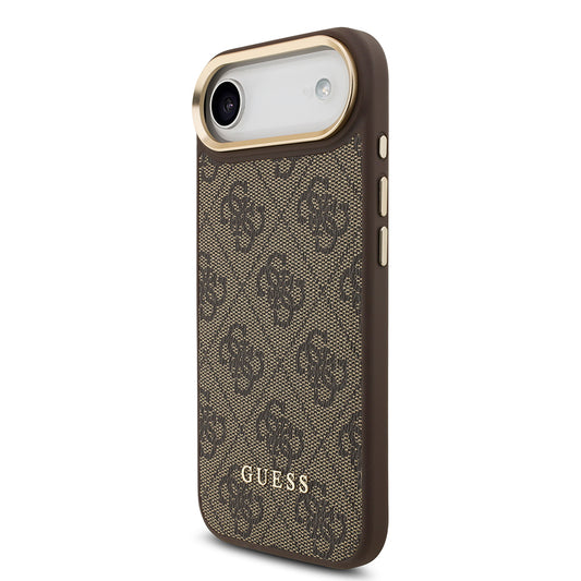 Apple iPhone 17 Air Kılıf Guess Orjinal Lisanslı M-safe Şarj Özellikli Askılı ve 4G Logo Kartlıklı Kapak