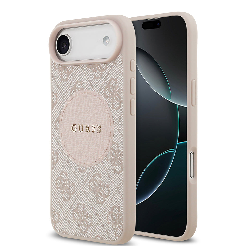 iPhone 17 Air Kılıf Guess Orjinal Lisanslı M-safe Şarj Özellikli Yazı Logolu Circle Classic Kapak
