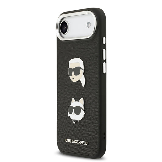 Apple iPhone 17 Air Kılıf Karl Lagerfeld Orjinal Lisanslı Metal Logolu K&C Heads Pin Kapak