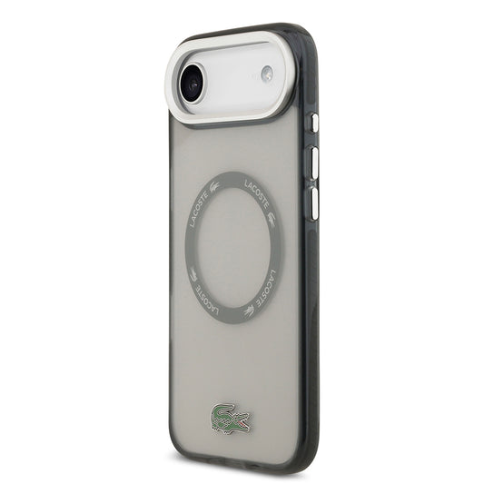 Apple iPhone 17 Air Kılıf Lacoste Orjinal Lisanslı M-safe Şarj Özellikli İkonik Timsah Logolu Buzlu Kapak