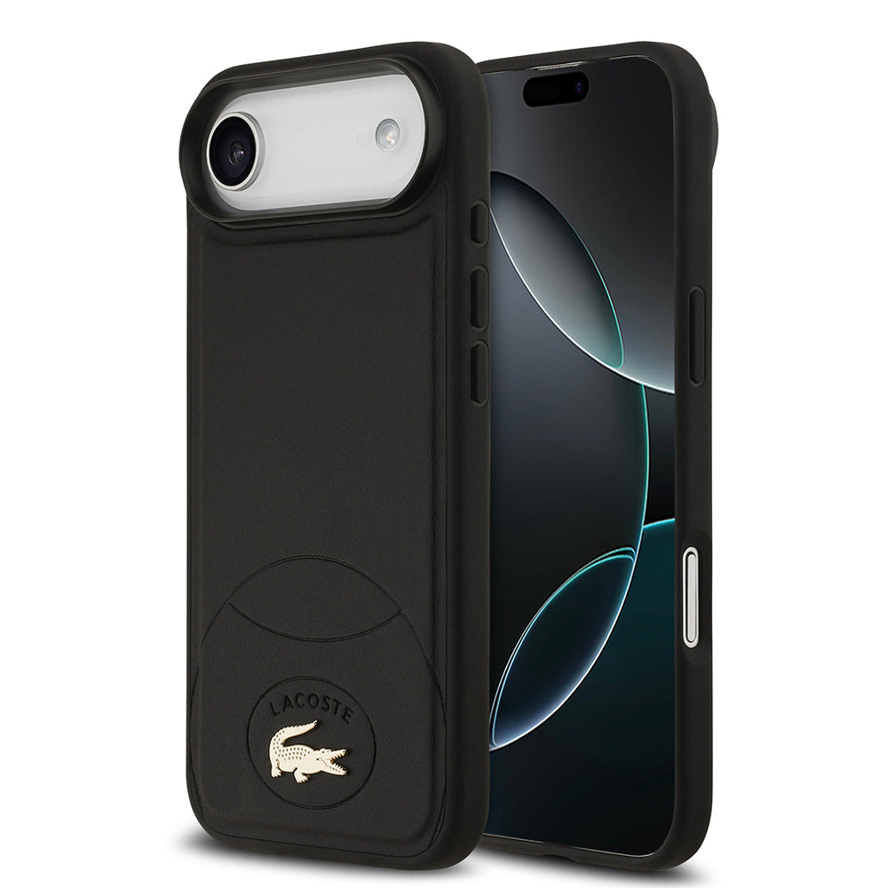 iPhone 17 Air Kılıf Lacoste Orjinal Lisanslı M-safe Şarj Özellikli PU Deri Tasarımlı Metal Logolu Kapak