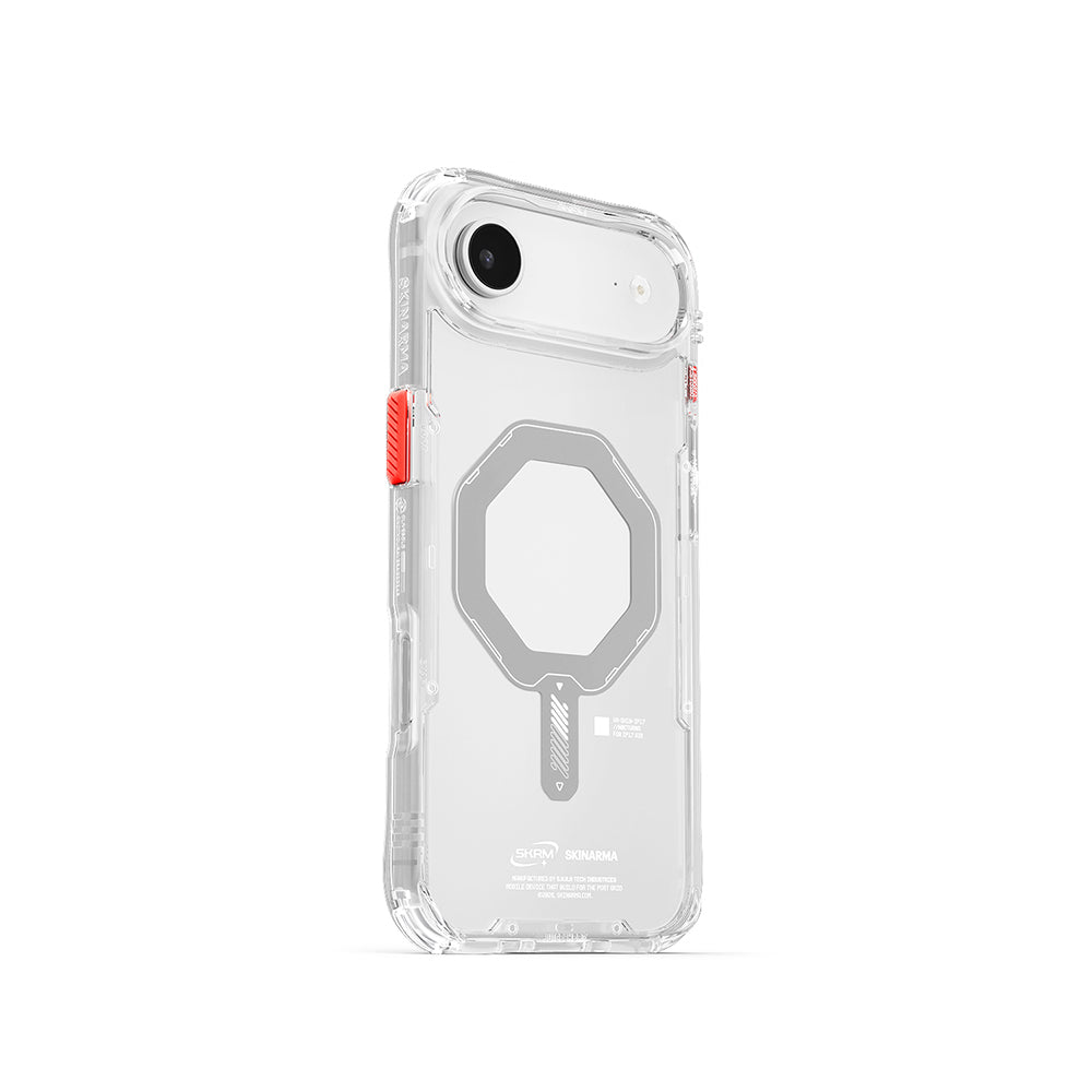 iPhone 17 Air Kılıf M-safe Şarj Özellikli Şeffaf Airbag Tasarımlı Skinarma Saido Mag-Charge Kapak