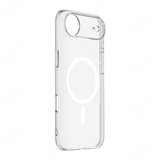 Apple iPhone 17 Air Kılıf Zore M-safe Şarj Özellikli Şeffaf Kamera Çerçeveli Porto Kapak