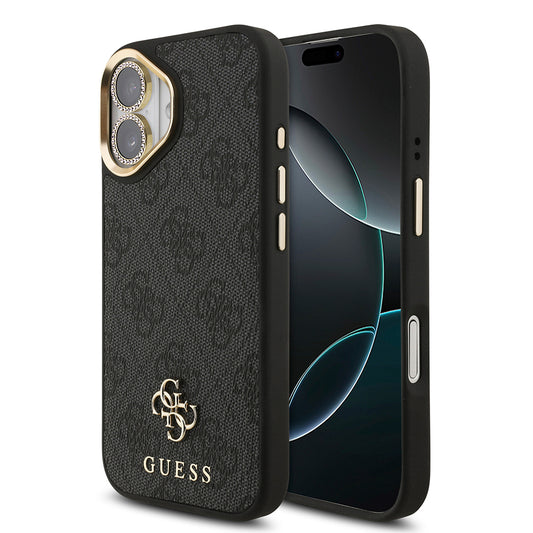 Apple iPhone 17 Guess Orjinal Lisanslı 4G ve Yazı Logolu Kılıf + Ekran Koruyucu + Lens Koruyucu 3in1 Aksesuar Seti