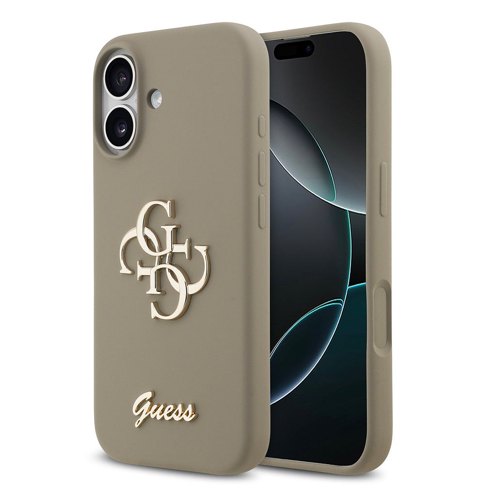 iPhone 17 Kılıf Guess Orjinal Lisanslı Grained Yazı Logolu Kapak