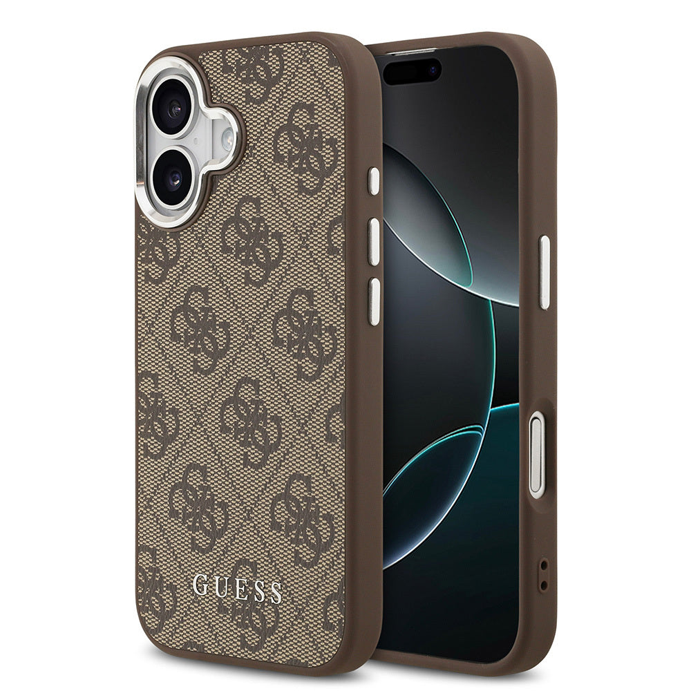 iPhone 17 Kılıf Guess Orjinal Lisanslı M-safe Şarj Özellikli 4G Klasik Yazı Logolu Kapak