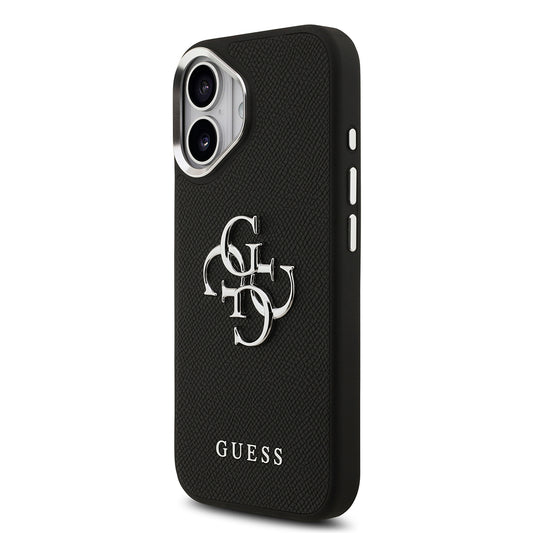 iPhone 17 Kılıf Guess Orjinal Lisanslı PU Deri 4G Büyük Metal Logo Dizaynlı Kapak